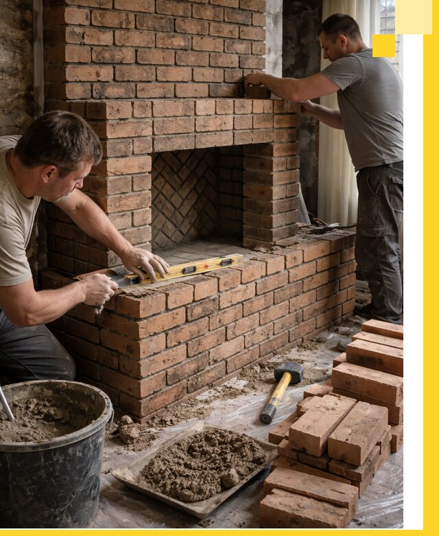 Изготовление и установка кирпичных каминов в Белебее