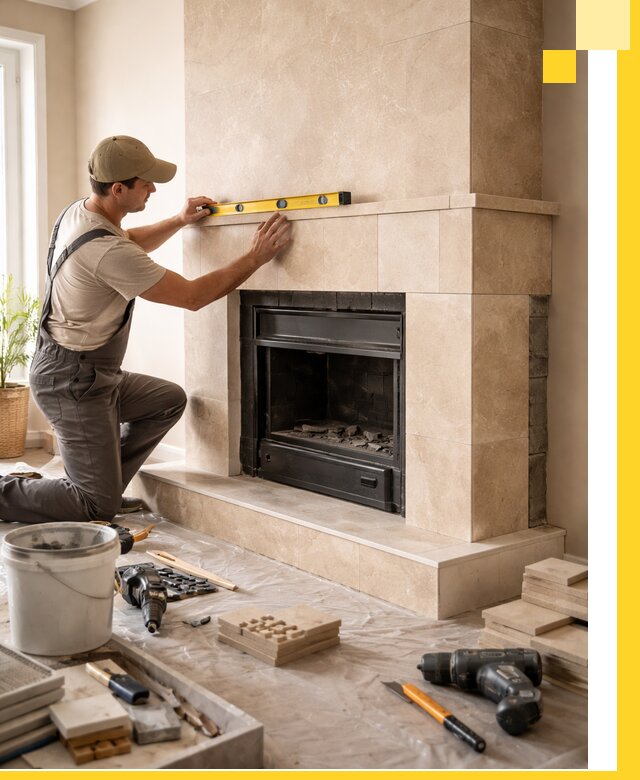 Установка и монтаж каминов в частном доме под ключ в Белебее