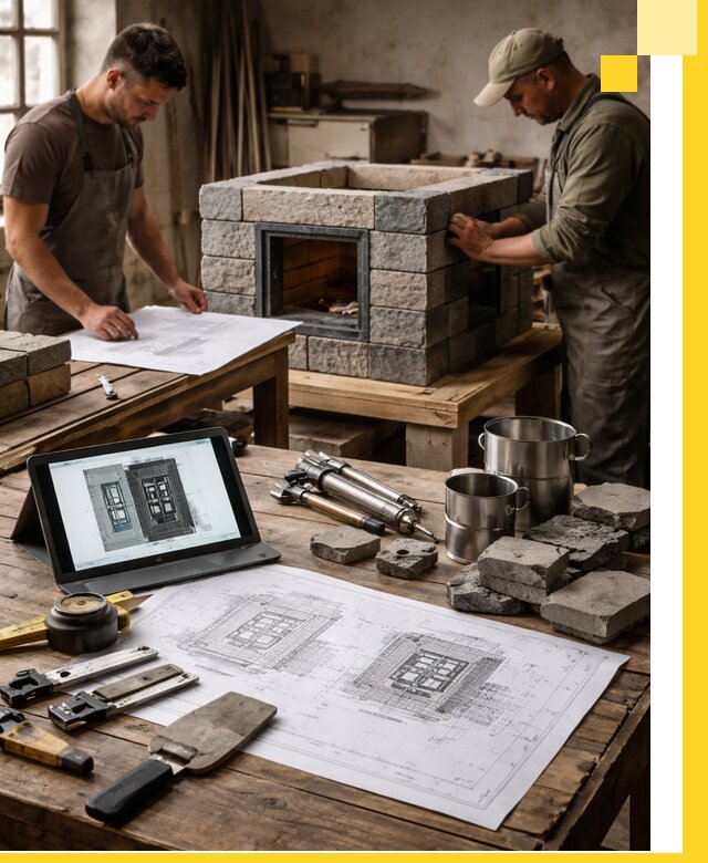 Разработка проектов печей с согласованием и монтажом в Белебее