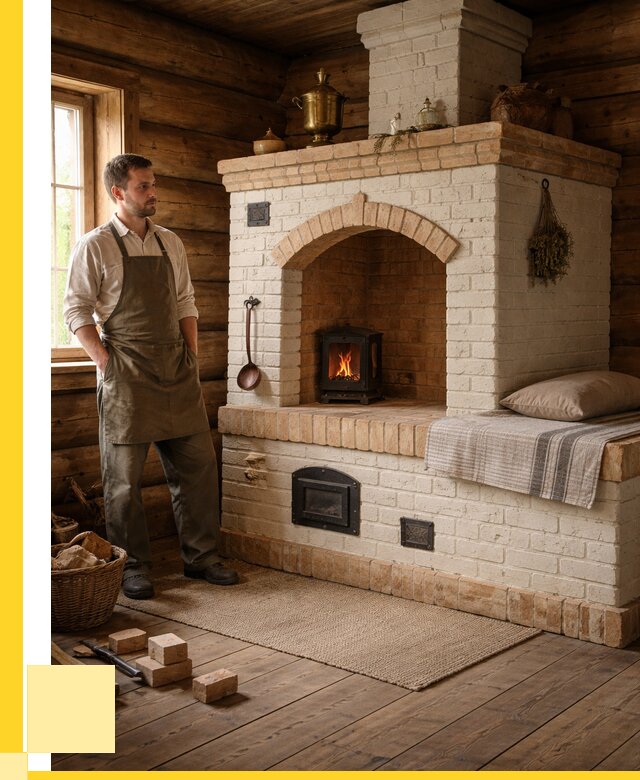 Русские печи с лежанкой под ключ в Белебее от 153015 р. ЭриданБлб