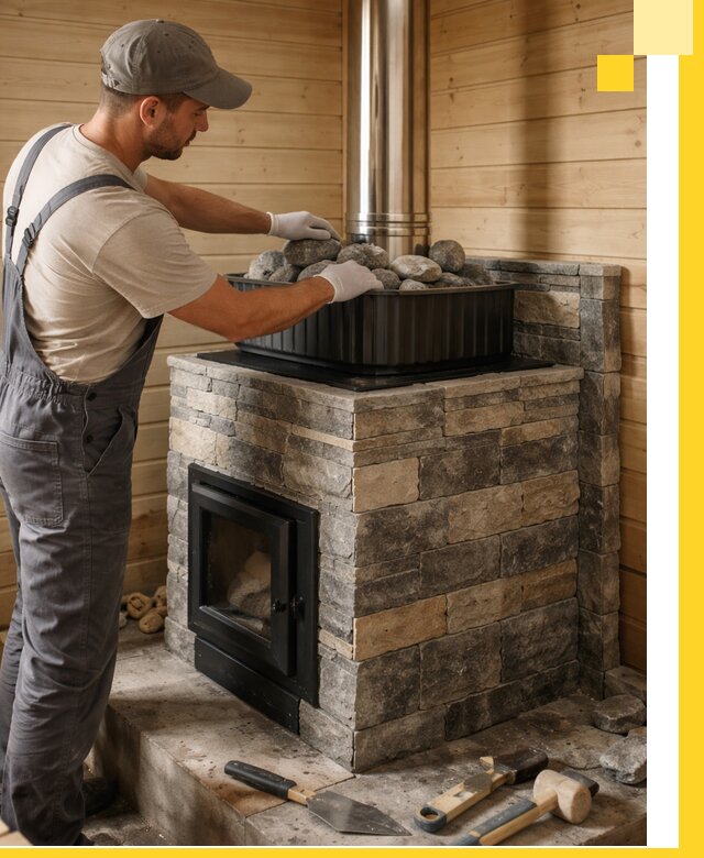 Печи для парной в Белебее, производство, монтаж и обслуживание