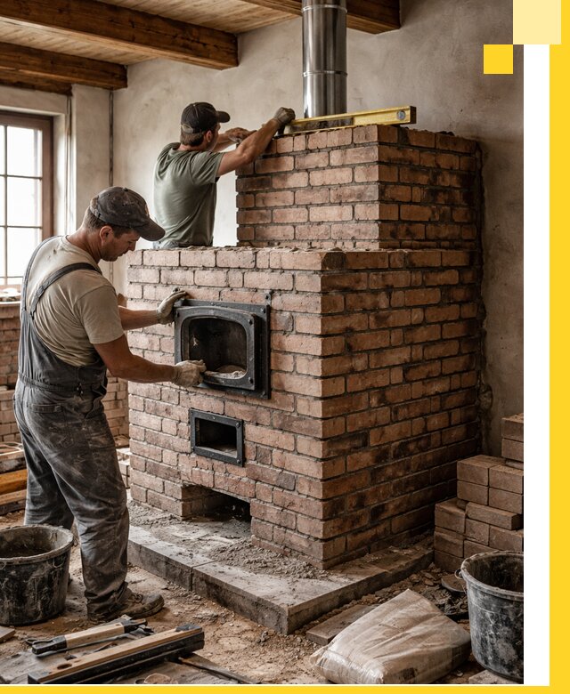 Печи для загородного дома под ключ в Белебее — монтаж и сервис