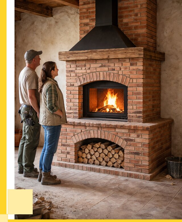 Печи камины из кирпича в Белебее от 122412 р. | ЭриданБлб