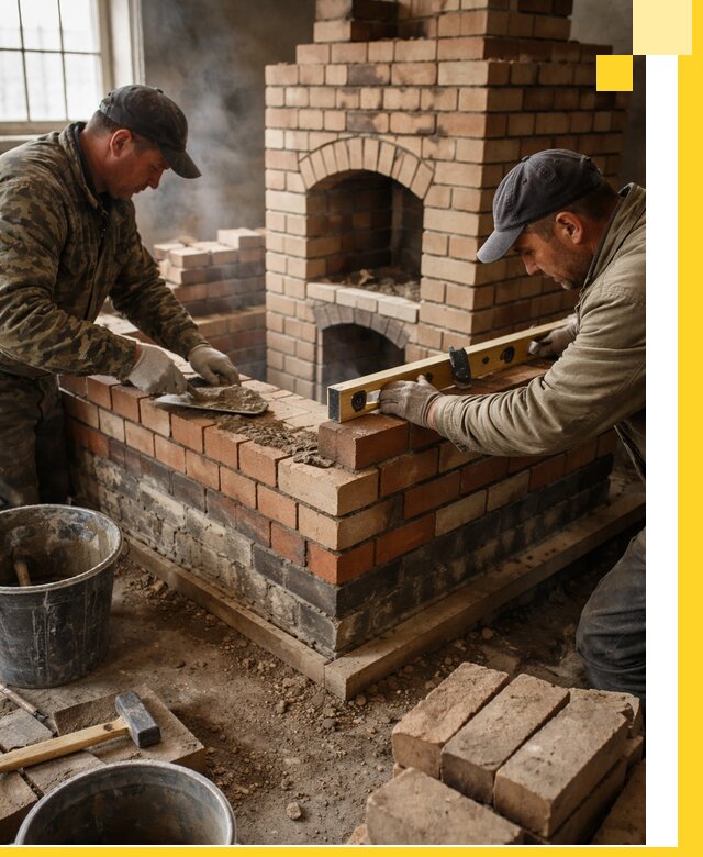 Изготовление и монтаж печей и каминов из кирпича в Белебее