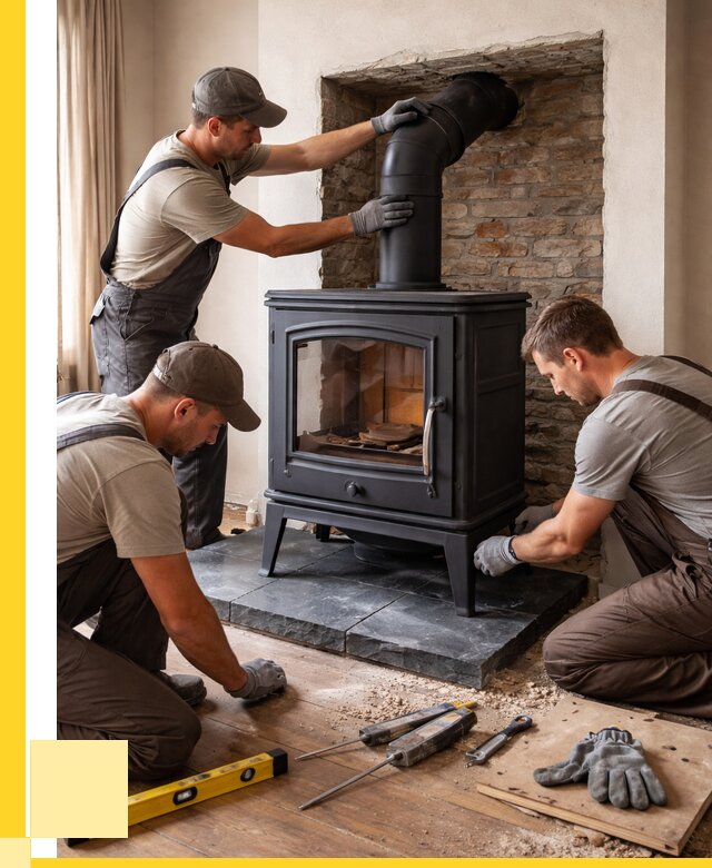 Монтаж печи камина в частном доме в Белебее от 25503 р. | ЭриданБлб