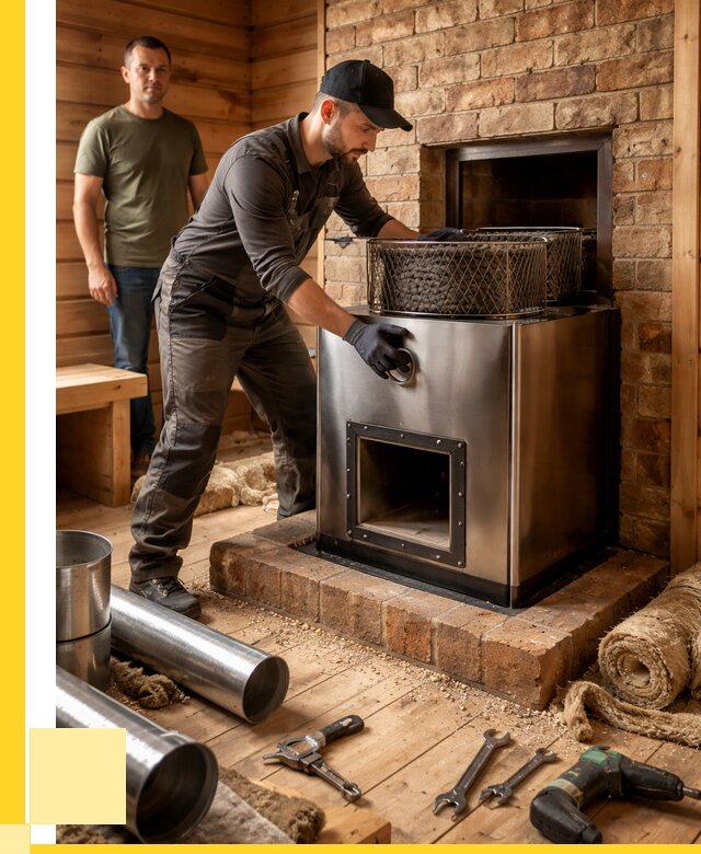 Монтаж банных печей под ключ в Белебее от 18362 р., ЭриданБлб