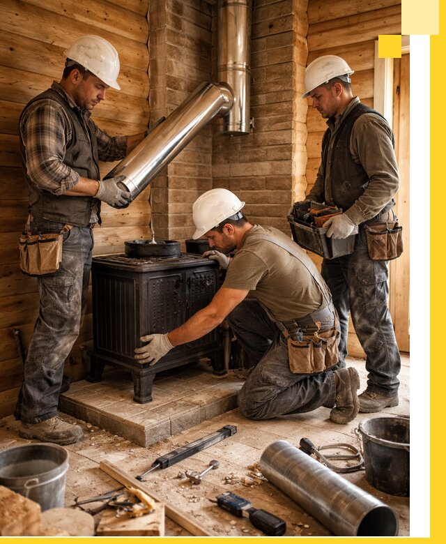 Профессиональный монтаж банных печей и дымоходов в Белебее