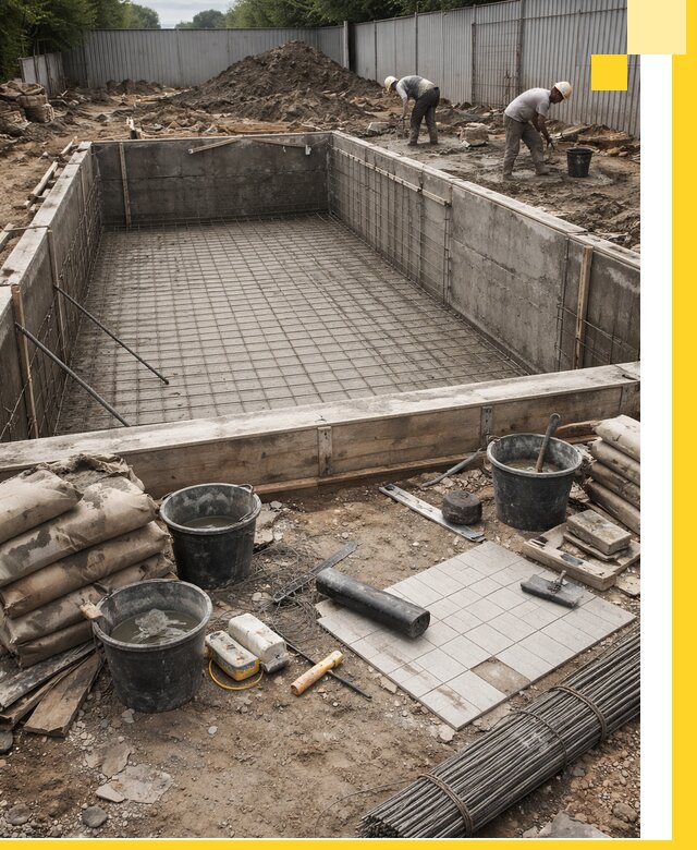 Строительство бассейнов под ключ в Белебее, дизайн и монтаж