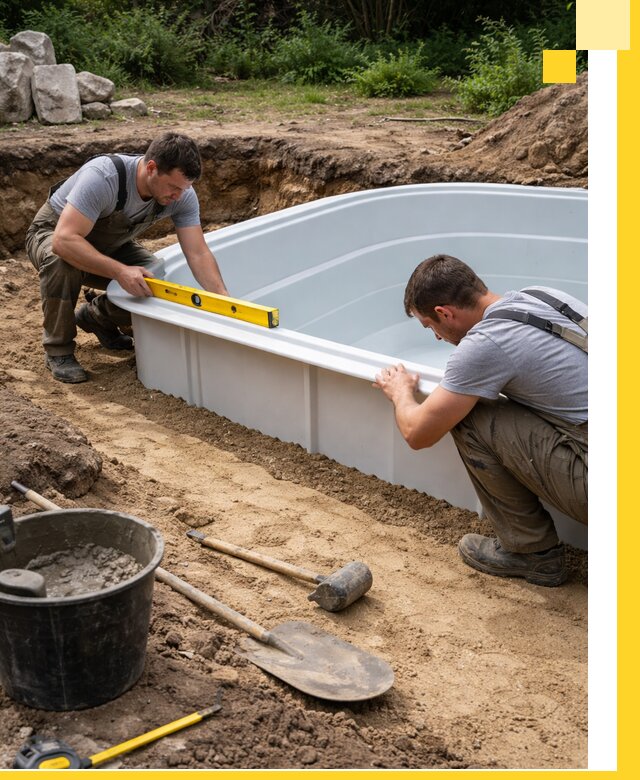 Производство и установка пластиковых бассейнов в Белебее под ключ