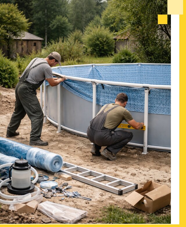 Установка и монтаж каркасных бассейнов в Белебее под ключ