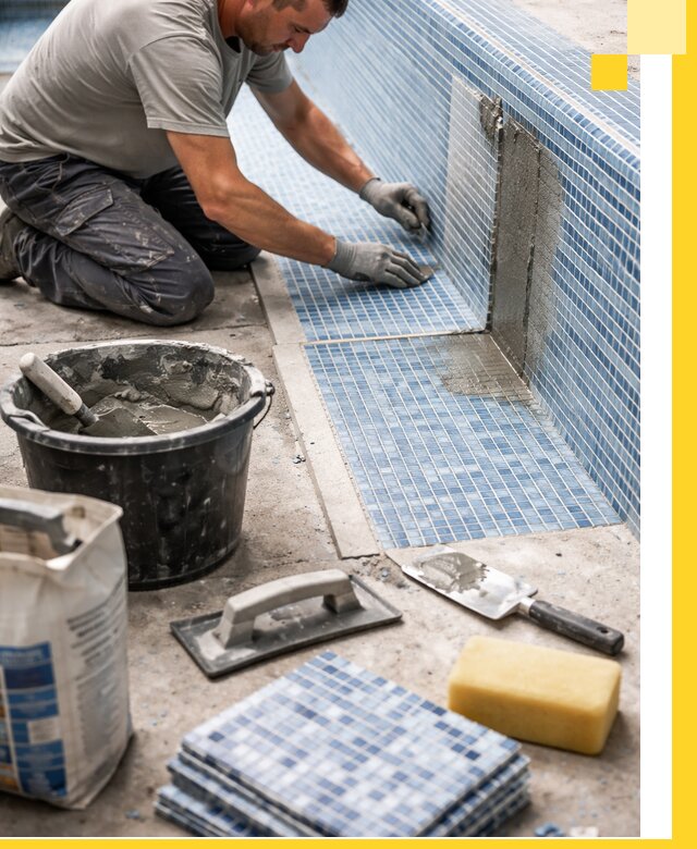 Укладка и ремонт мозаики для бассейнов под ключ в Белебее