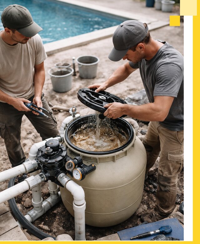 Установка и обслуживание песочных фильтров для бассейнов в Белебее