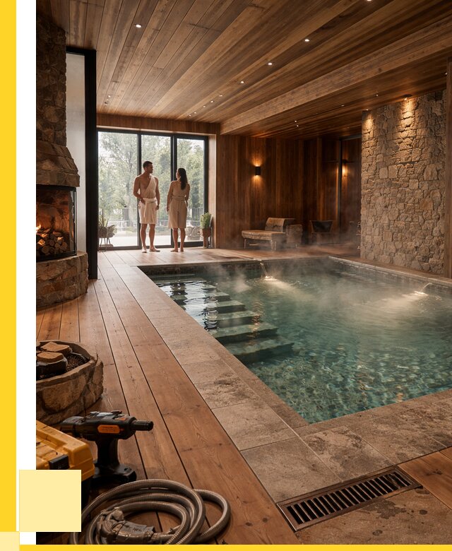 Проекты бань с бассейном под ключ в Белебее от 76508 р., ЭриданБлб