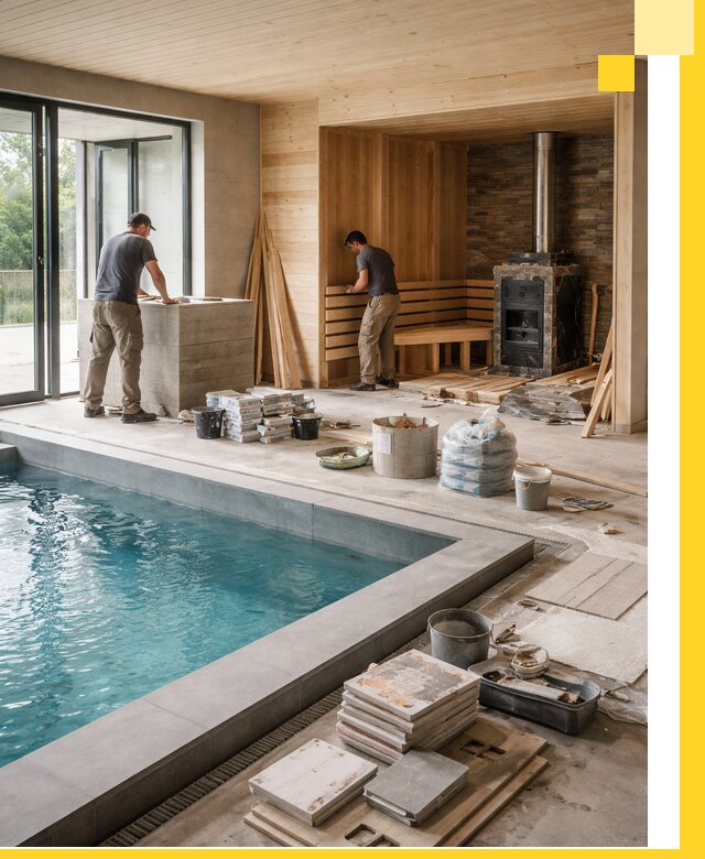 Проектирование и строительство бань с бассейном в Белебее