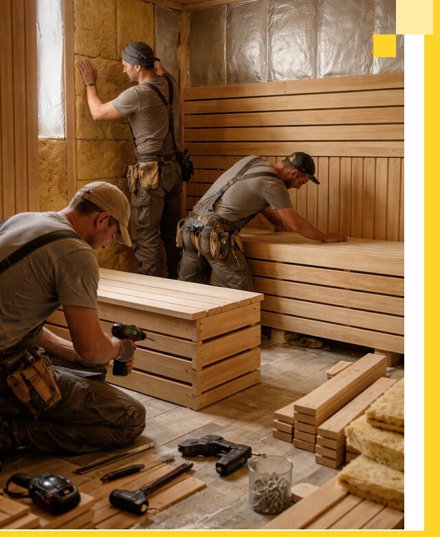 Профессиональное строительство саун под ключ в Белебее