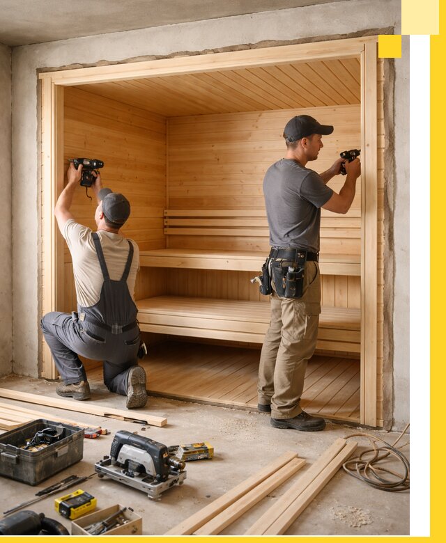 Монтаж саун под ключ в Белебее — проектирование и установка