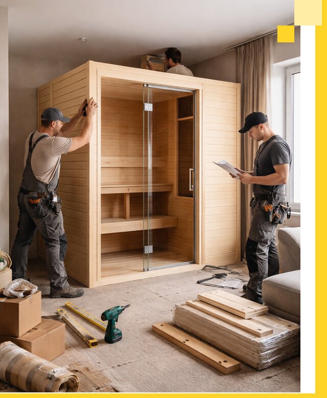 Установка и благоустройство саун в квартире в Белебее