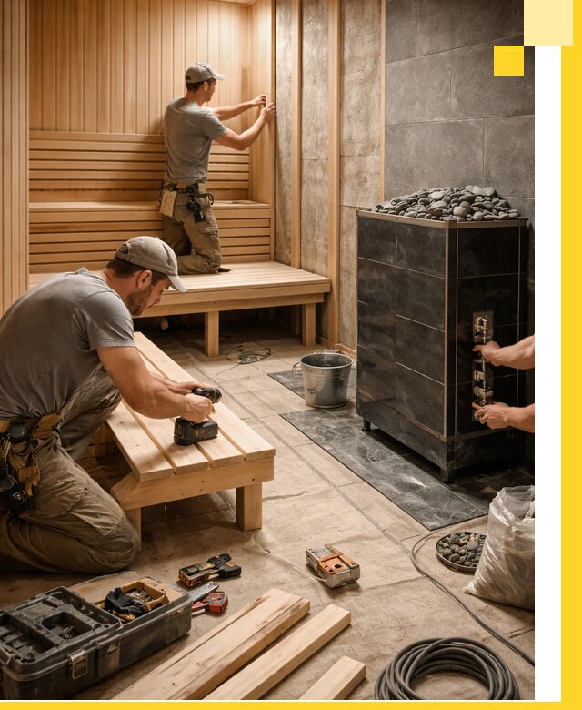 Дизайн и строительство интерьерных саун под ключ в Белебее