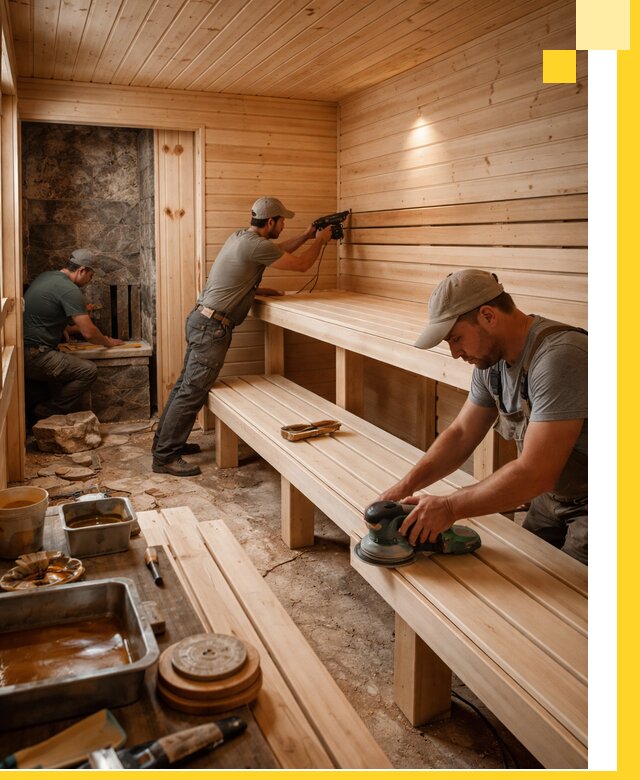 Профессиональная отделка бань в Белебее под ключ, с гарантией