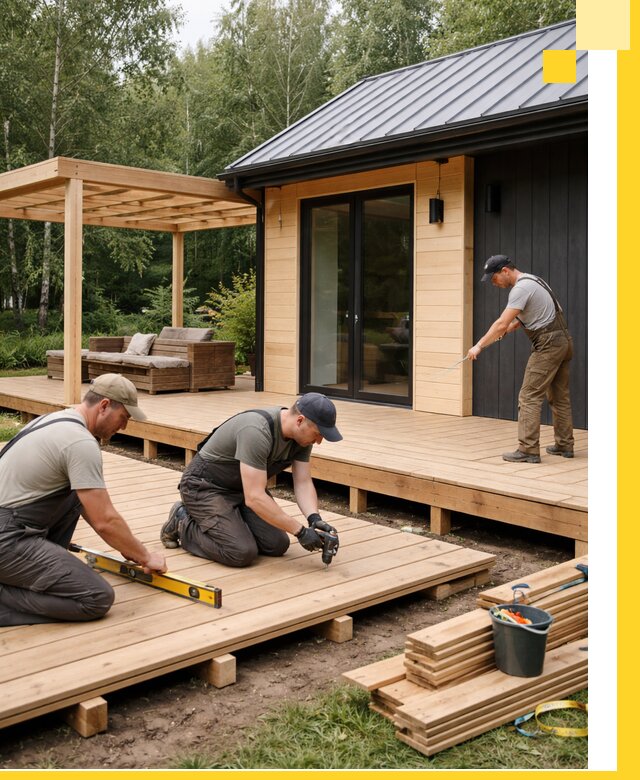 Строительство бань с террасой и бассейном под ключ в Белебее