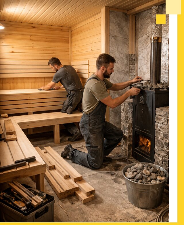 Дизайн и строительство интерьеров бань под ключ в Белебее