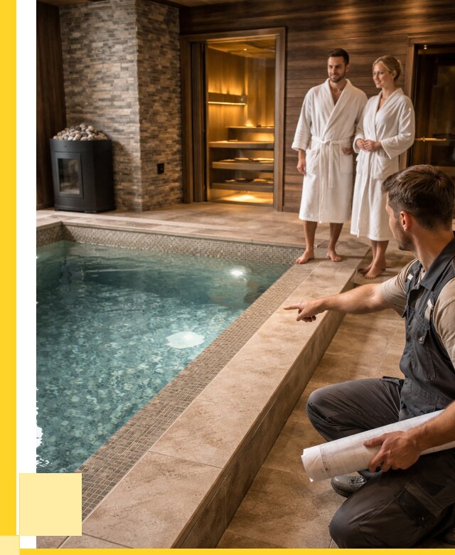 Проект бани с бассейном под ключ в Белебее от 66307 р. | ЭриданБлб