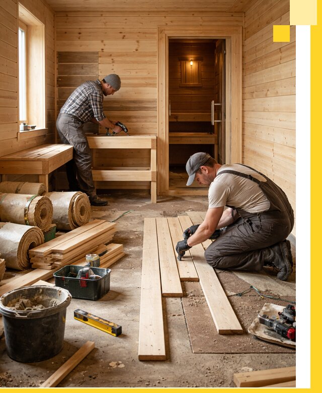 Индивидуальный проект бани с комнатой отдыха под ключ в Белебее