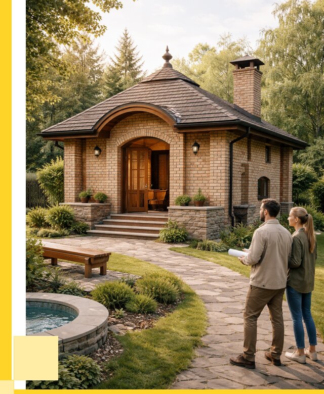 Проект кирпичной бани в Белебее от 30603 р. | ЭриданБлб