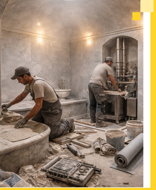 Строительство турецких бань хаммам под ключ в Белебее