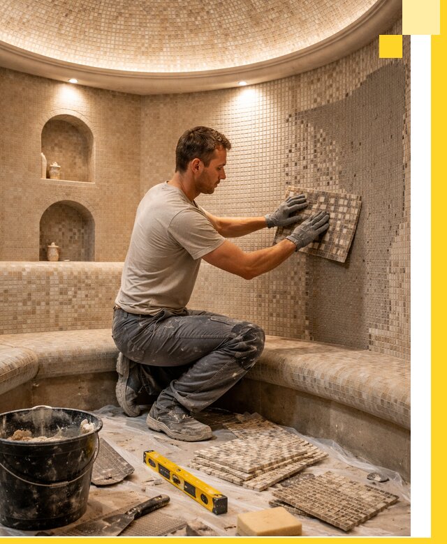 Устройство и монтаж домашнего хамама под ключ в Белебее