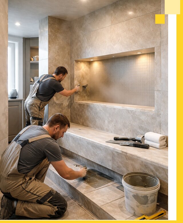 Профессиональное строительство хамама в квартире в Белебее