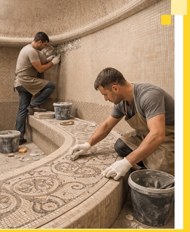 Плитка для хамама в Белебее, укладка, подбор и поставка