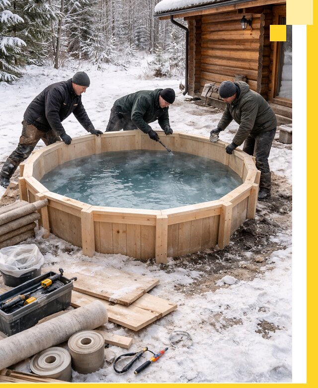 Изготовление и установка ледяных купелей под ключ в Белебее