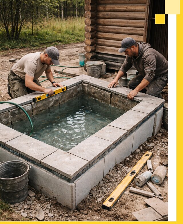 Изготовление и установка холодных купелей под ключ в Белебее